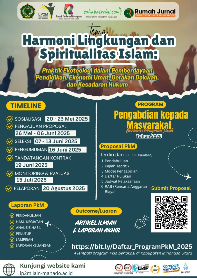 IAIN Manado Gelar Program Pengabdian kepada Masyarakat 2025 dengan Tema “Harmoni Lingkungan dan Spiritualitas Islam”